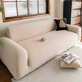 Anti-scratch stretch sofa cover in cream — PawLab & Studio
