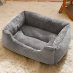 Four-season square pet bed on rug — PawLab