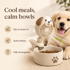 Cool meals, calm bowls — clip-on mini fan — PawLab