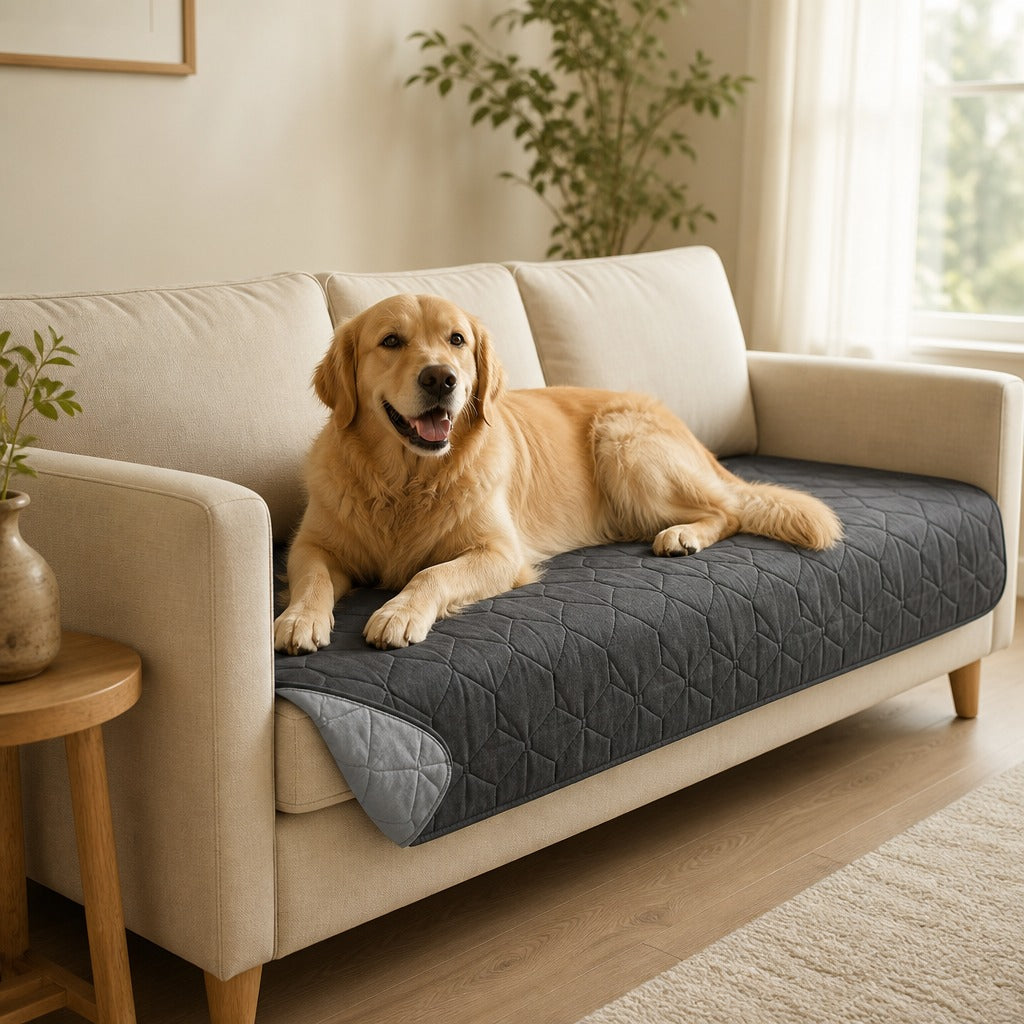 Dark Gray + Light Gray reversible waterproof couch mat — PawLab