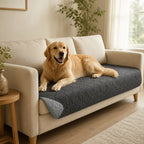 Dark Gray + Light Gray — waterproof couch mat on sofa — PawLab