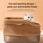 Curved opening design — peek out and breathe freely — PawLab