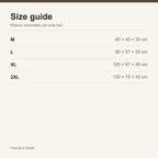 Size guide — M / L / XL / 2XL sofa bed — PawLab
