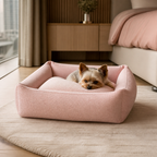 Pink Square Bed — warm lifestyle