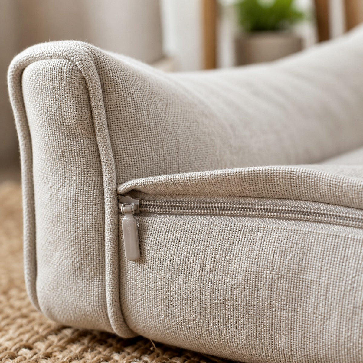 Removable cover zipper detail