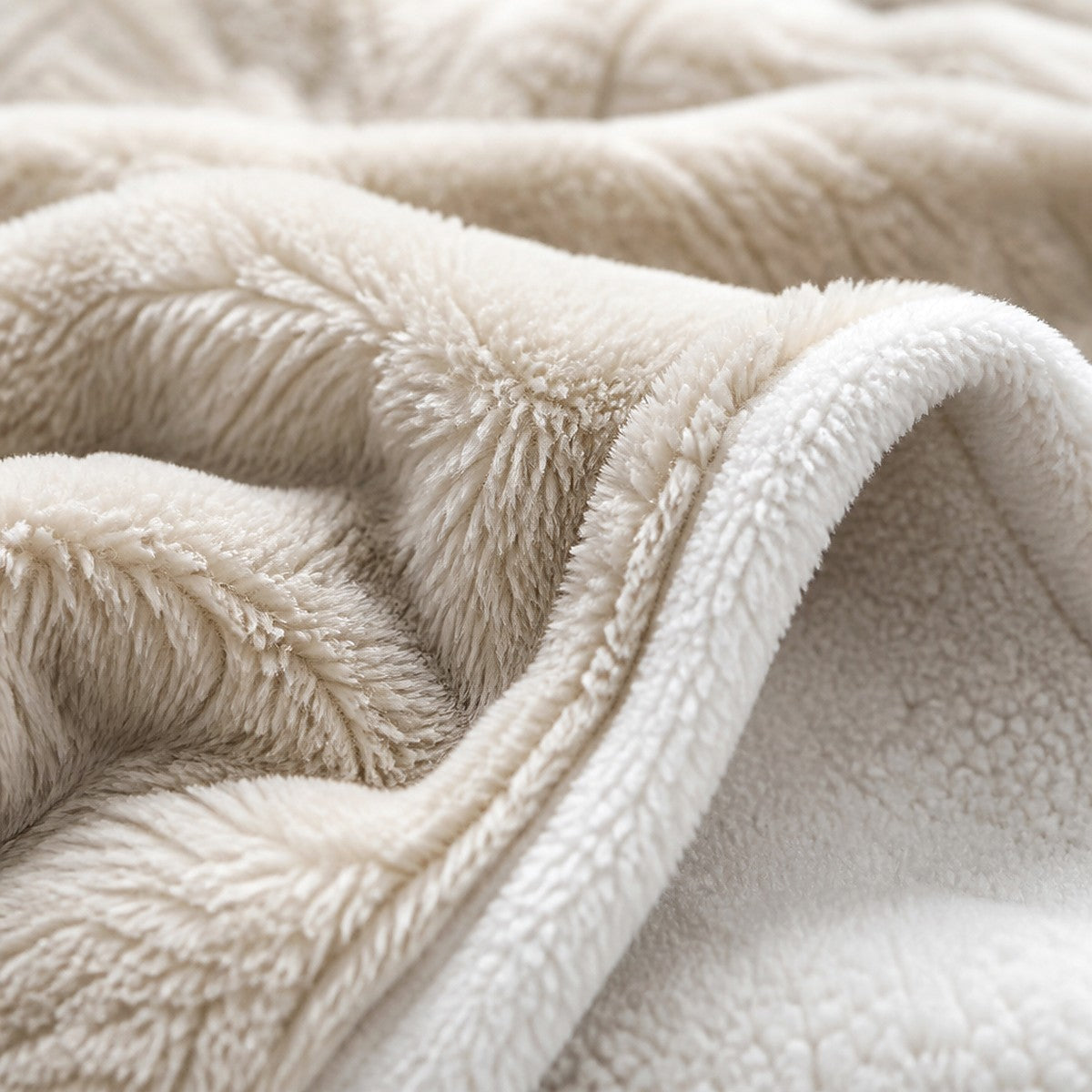 Plush blanket fabric detail