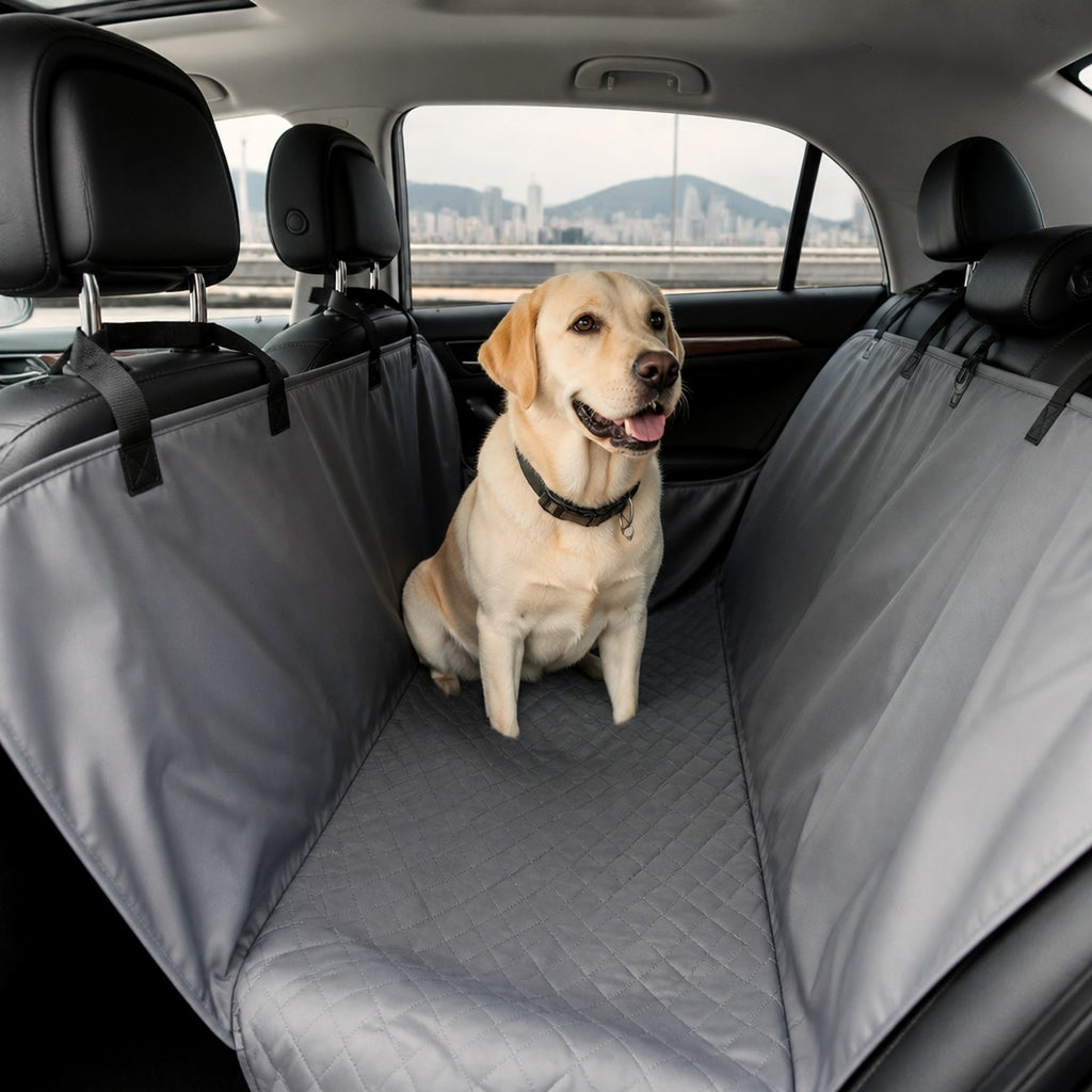 Waterproof Rear-Seat Car Hammock — w4-02-02-grey — PawLab lifestyle