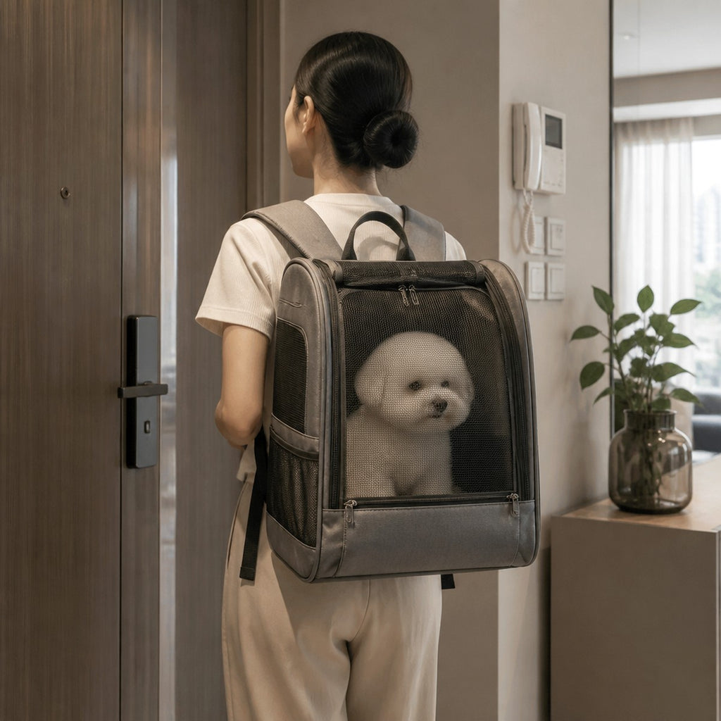 Foldable Backpack Pet Carrier — w4-03-01-hero — PawLab lifestyle