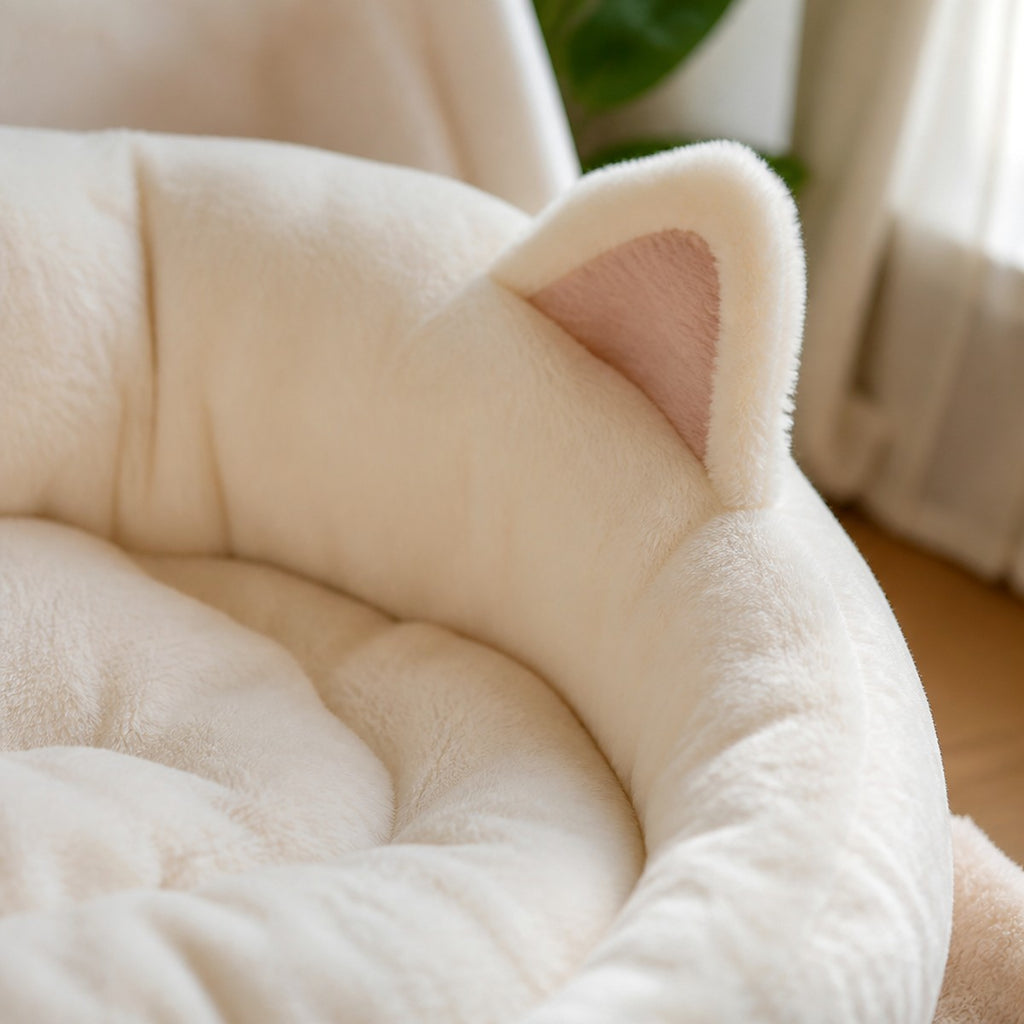 Cat-Ear Deep Sleep Nest — w4-06-03-detail — PawLab lifestyle
