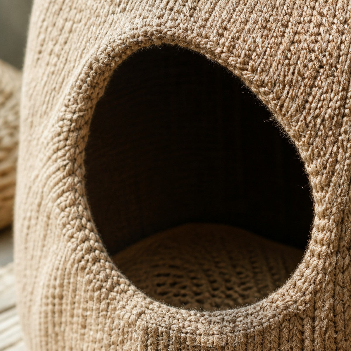 Knit Tent Cat Nest — w5-01-03-detail — PawLab lifestyle