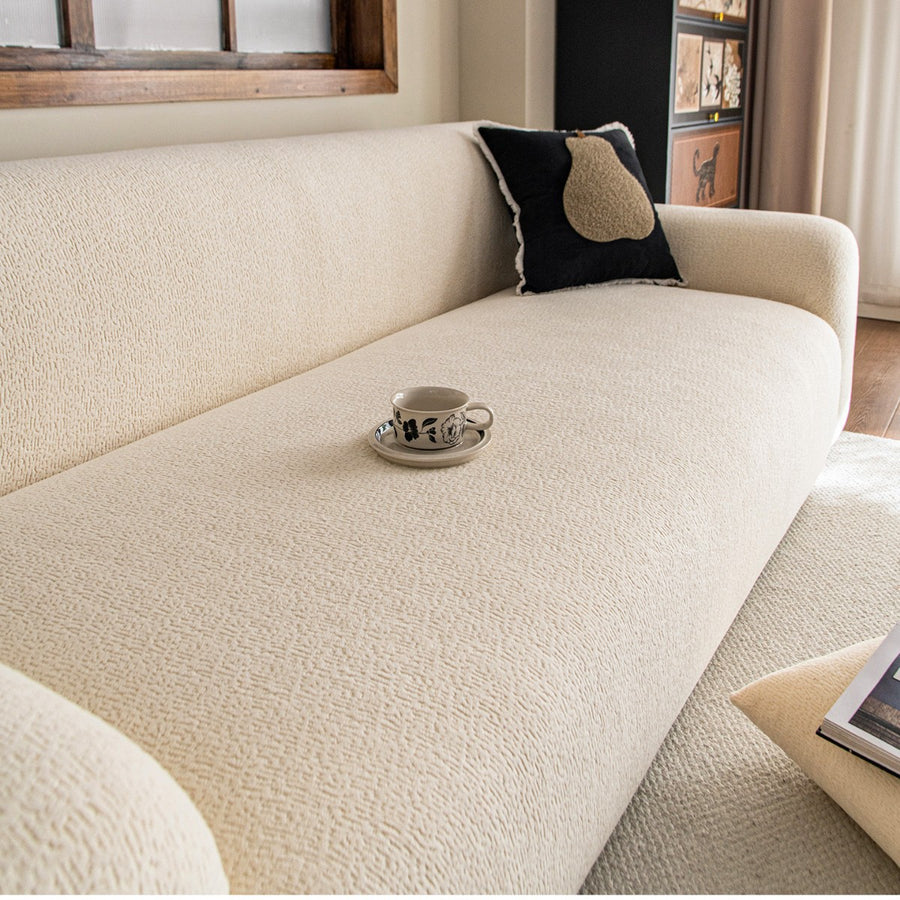 Ivory — waffle stretch sofa cover — PawLab