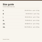 Size guide — S to 3XL covered sleep nest — PawLab